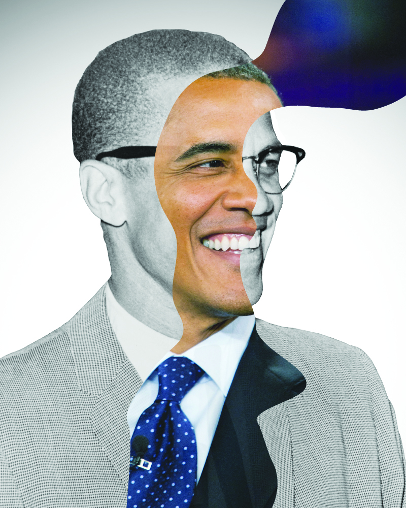 Barack Obama and Malcolm X