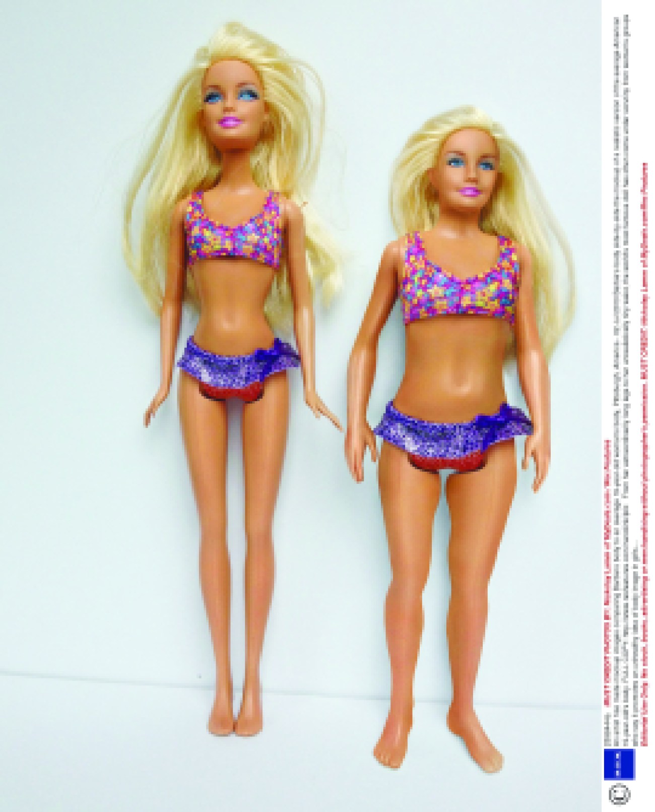 An artist has made mockup images comparing Barbie's body to an average 19-year-old woman's body, Pittsburgh, America - 02 Jul 2013