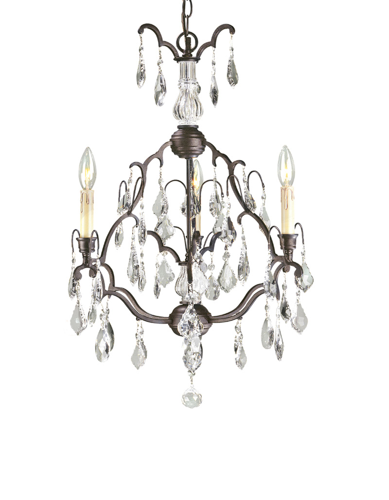 World Imports_Petit lustre à 3 lampes au fini bronze de la Collection Timeless Elegance_268.20 $