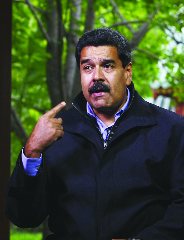 Venezuelan President Nicolas Maduro Moros Interviewed In Beijing