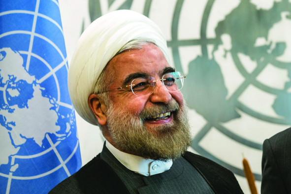 UN Secretary General Ban Ki-Moon Meets With Iranian President Hassan Rouhani