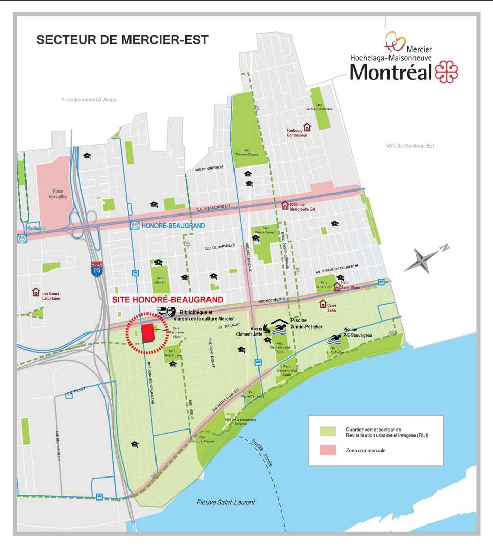 carte voirie Honor&eacute;-Beaugrand