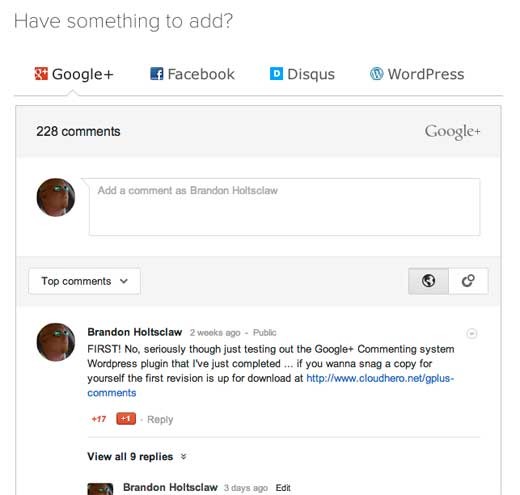 commentaire googleplus
