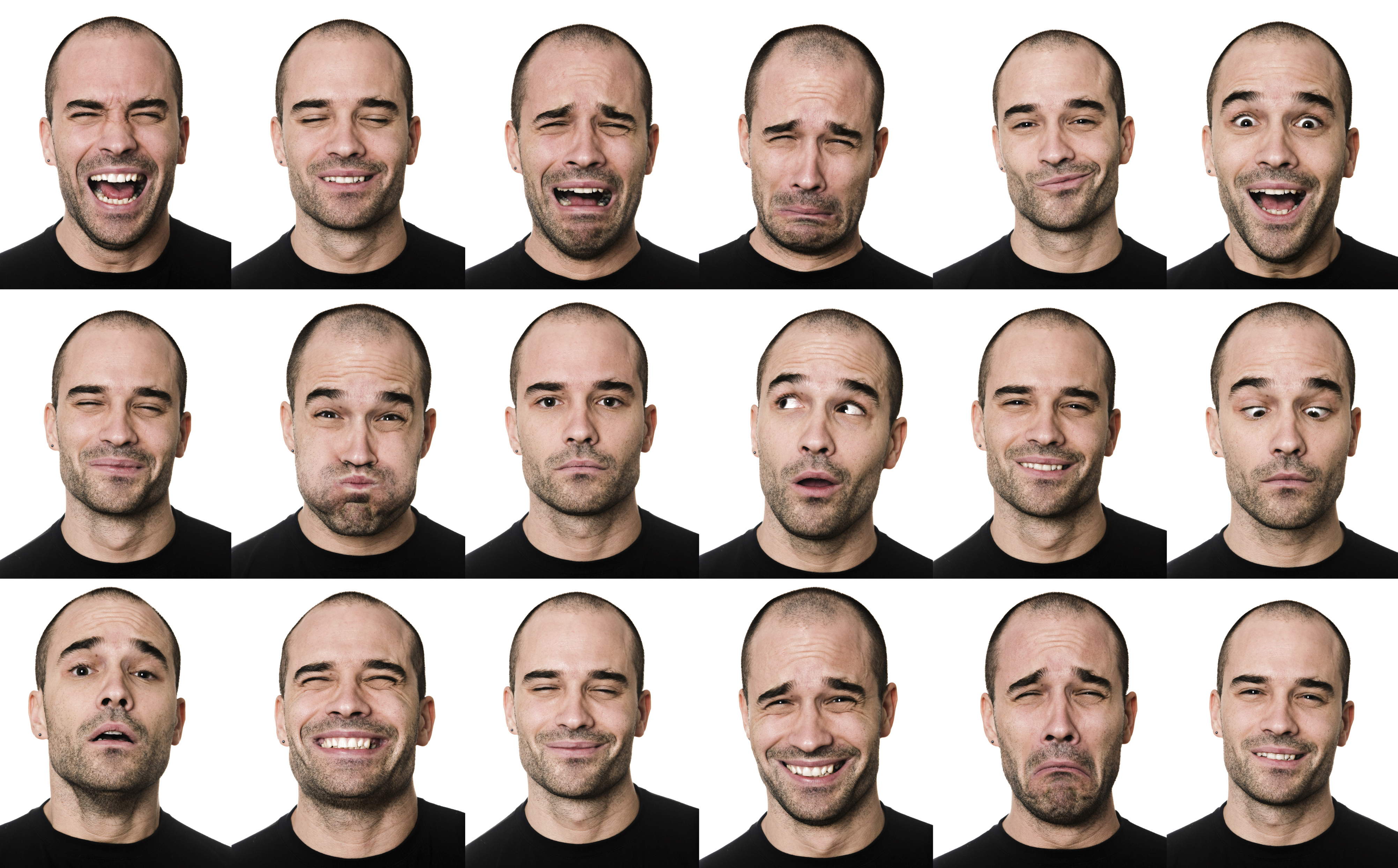 9 expressions. Различные эмоции. Разные выражения лица. Эмоции человека. Мимика человека.