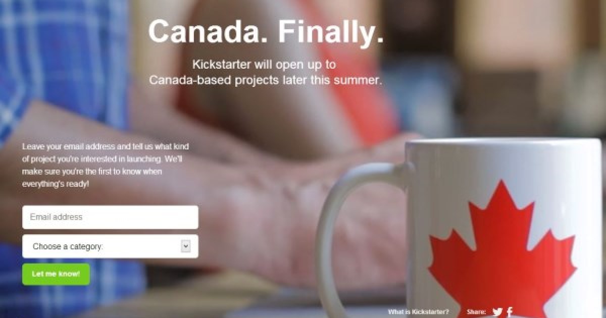 Kickstarter lancement au Canada cet été