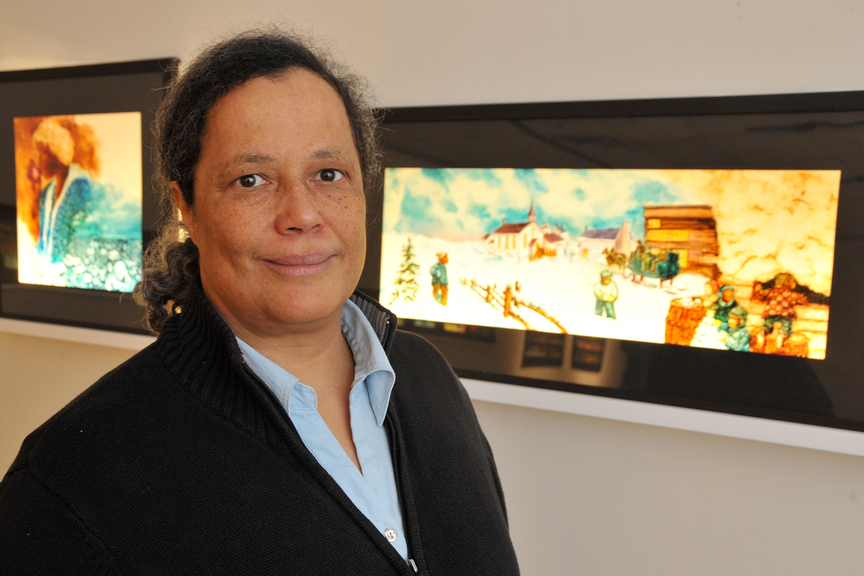 L'artiste prairivoise Martine Chartrand pr&eacute;sente l'exposition &laquo;&Acirc;me noire&raquo; dans le cadre du Mois de l'histoire des Noirs.