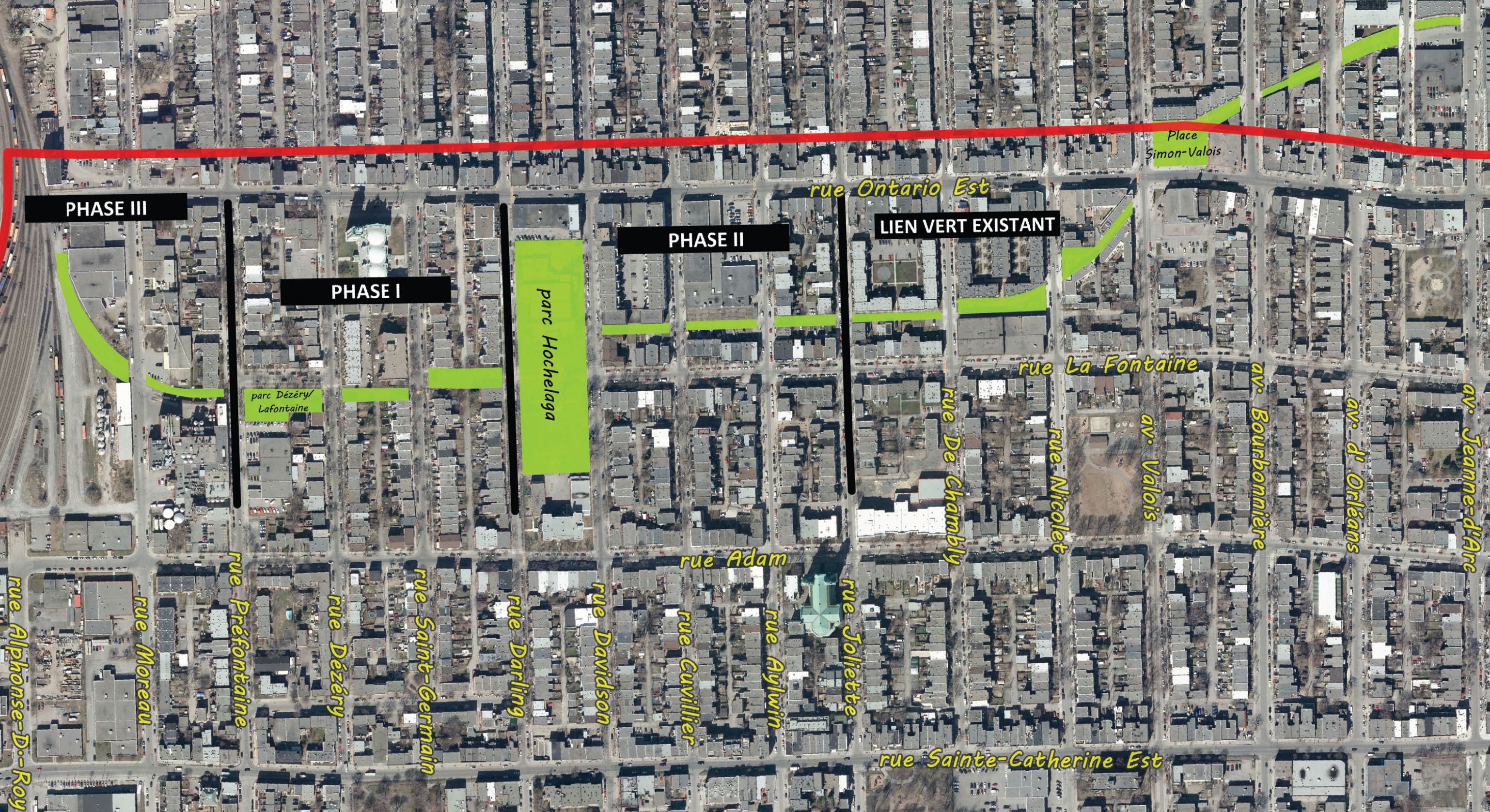 Le futur Lien vert sera érigé au cours des prochaines années dans Hochelaga.