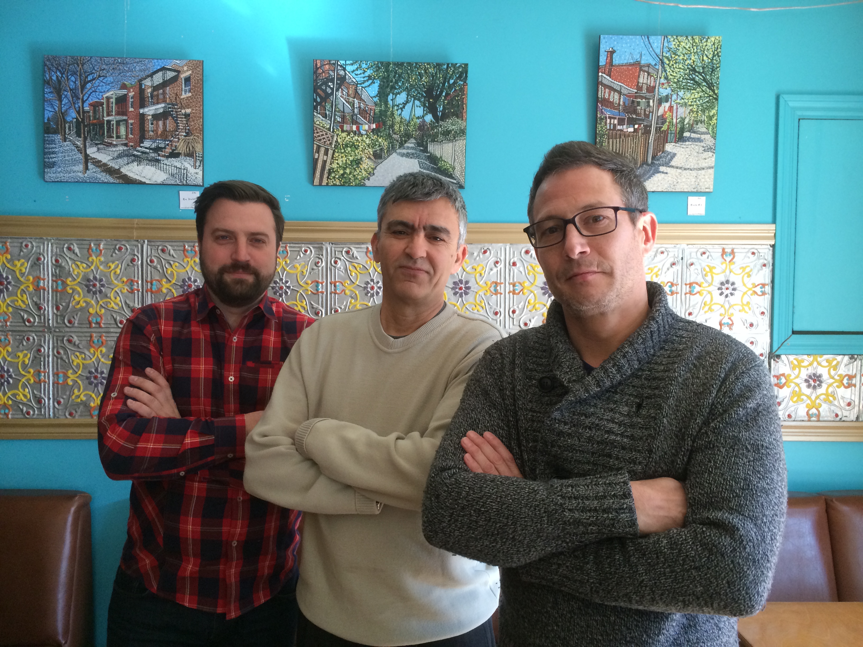 Charles Ugo Boucher, Mourad Romdhane et Alain Bourgeois, membres du Comité des fêtes de Villeray, sont inquiets pour l'avenir de la Fête nationale dans le quartier.