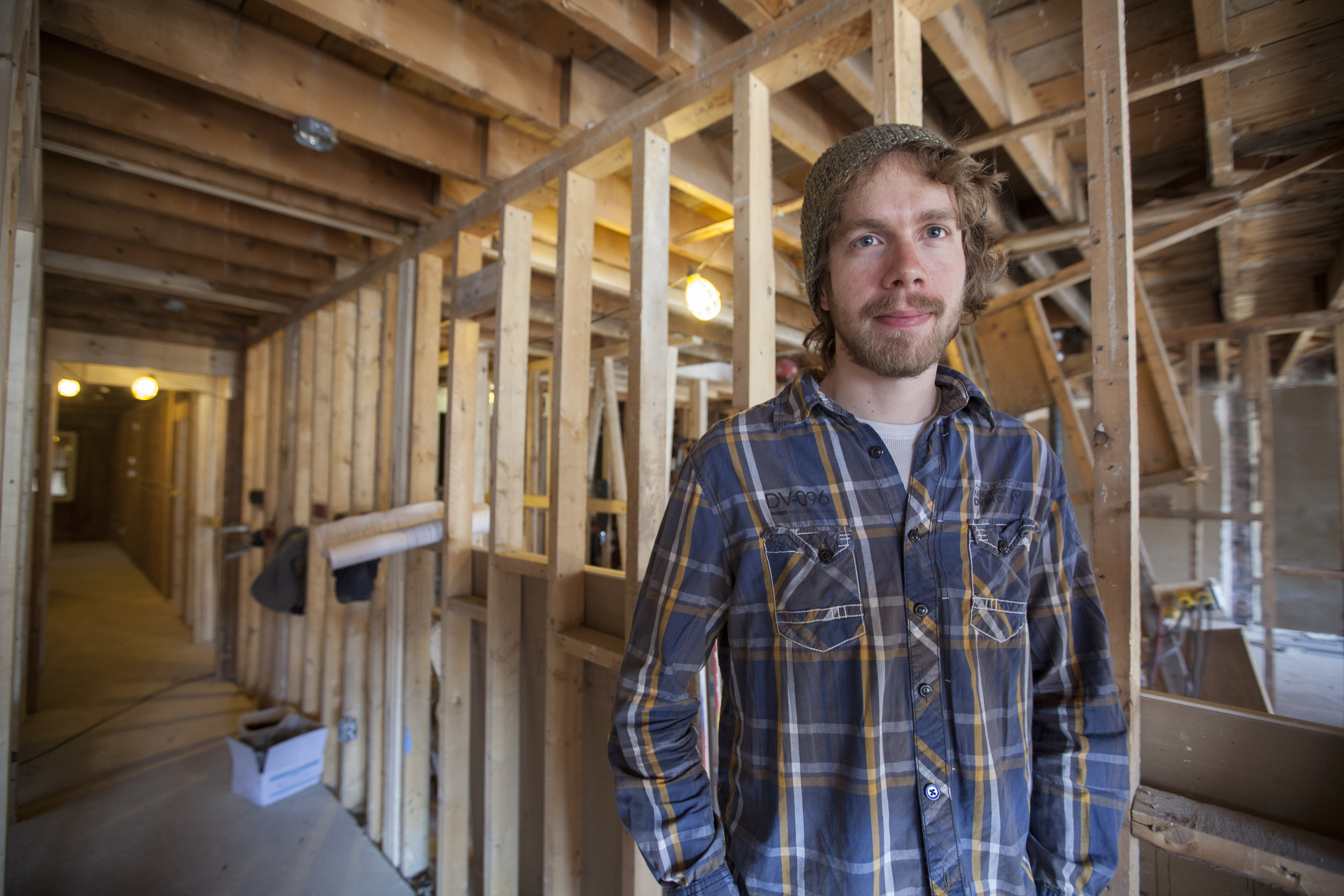 Vincent Philibert-Beaudry, actuellement sur le chantier du 3911, espère être un des futurs locataires du projet.