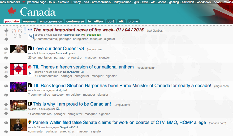 Reddit Québec