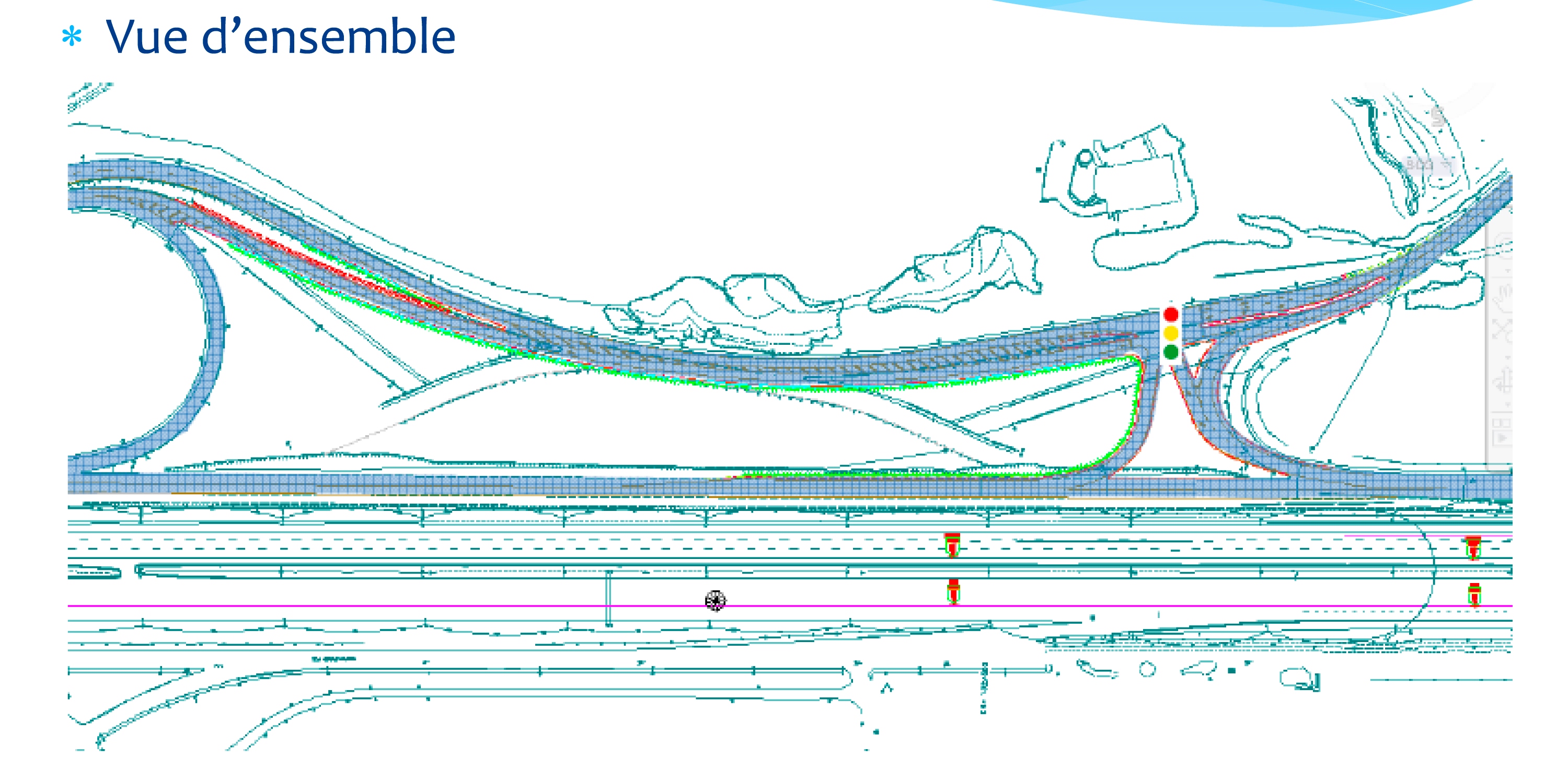 Croquis du carrefour en T en remplacement des deux viaducs.