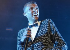 NEW YORK, NY - JUNE 20:  Stromae performs in concert at Best Buy Theater on June 20, 2014 in New York City.  (Photo by Dimitrios Kambouris/Getty Images)
