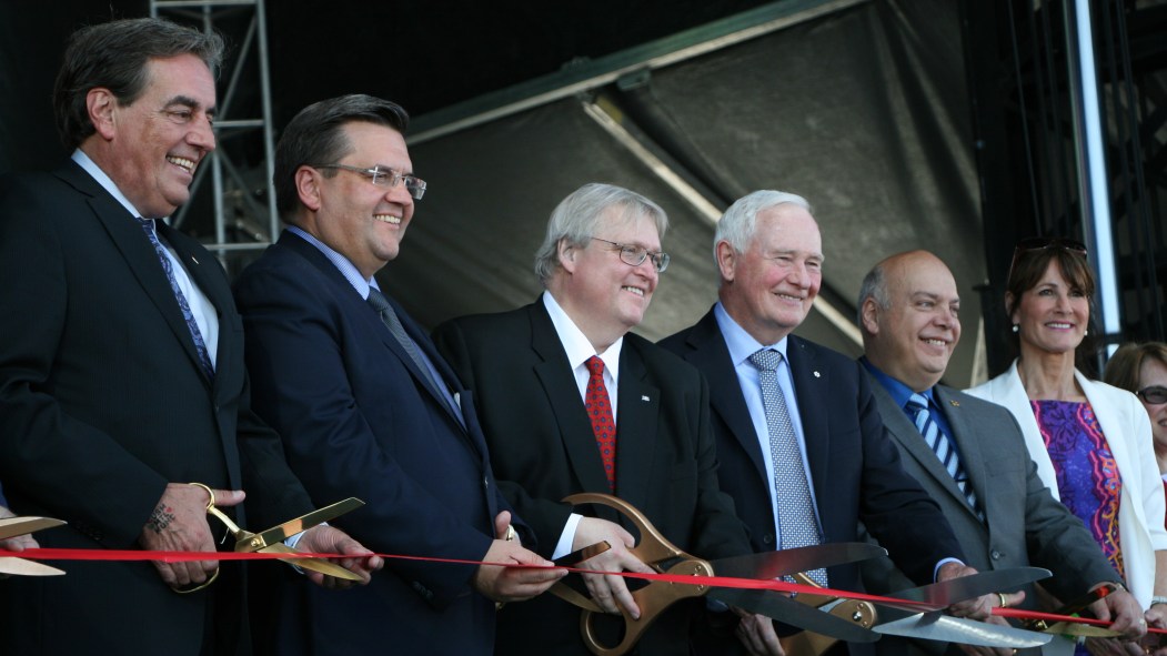 De nombreux élus et représentants de la classe politique étaient présents pour l'inauguration du site Glen du CUSM.