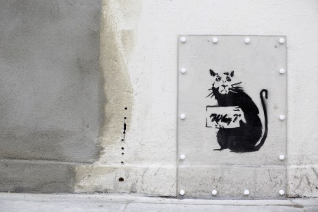 banksy paris volé art urbain rat