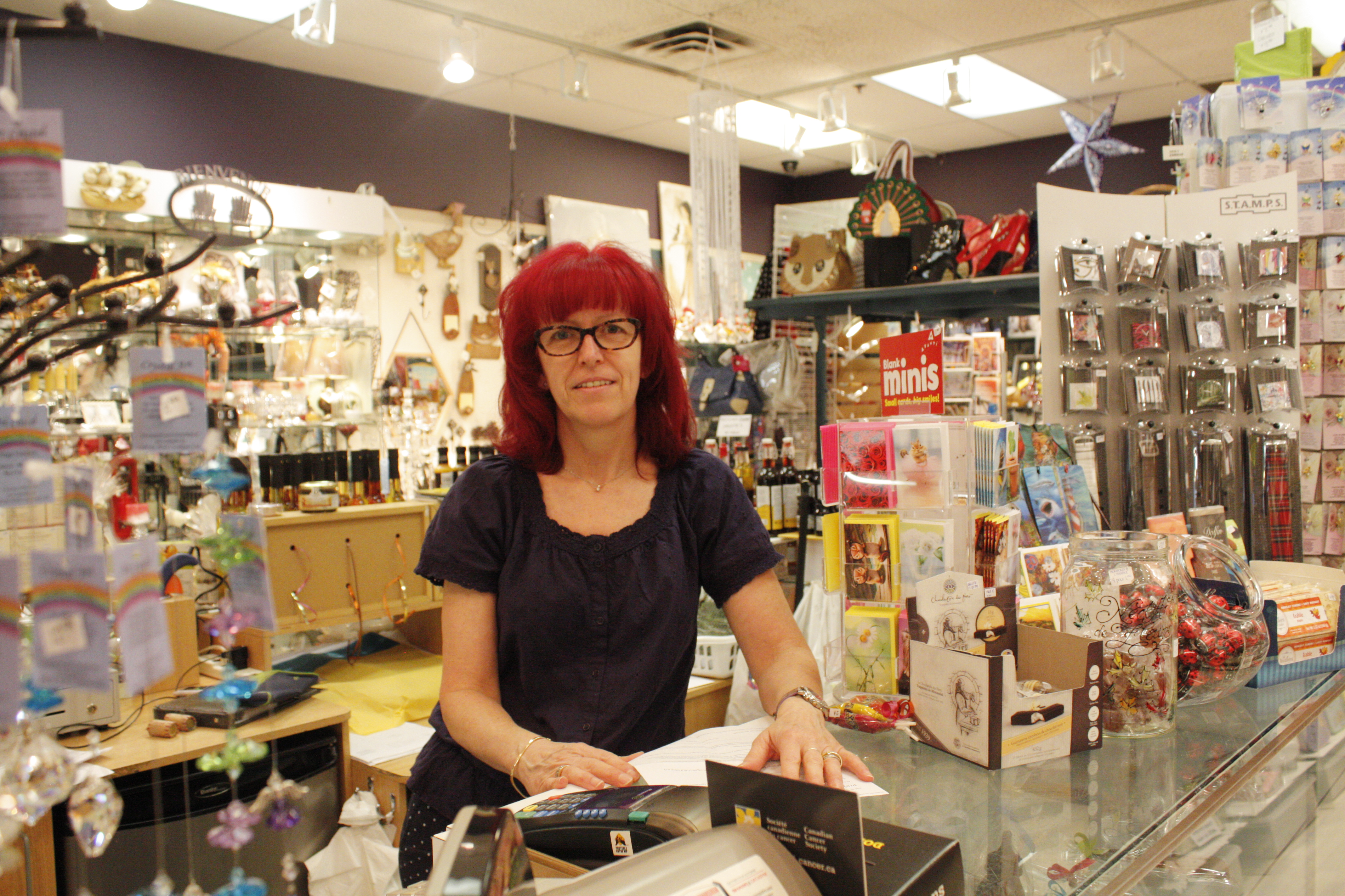 Louise Courtemanche, propriétaire de la boutique, La Rouquine.