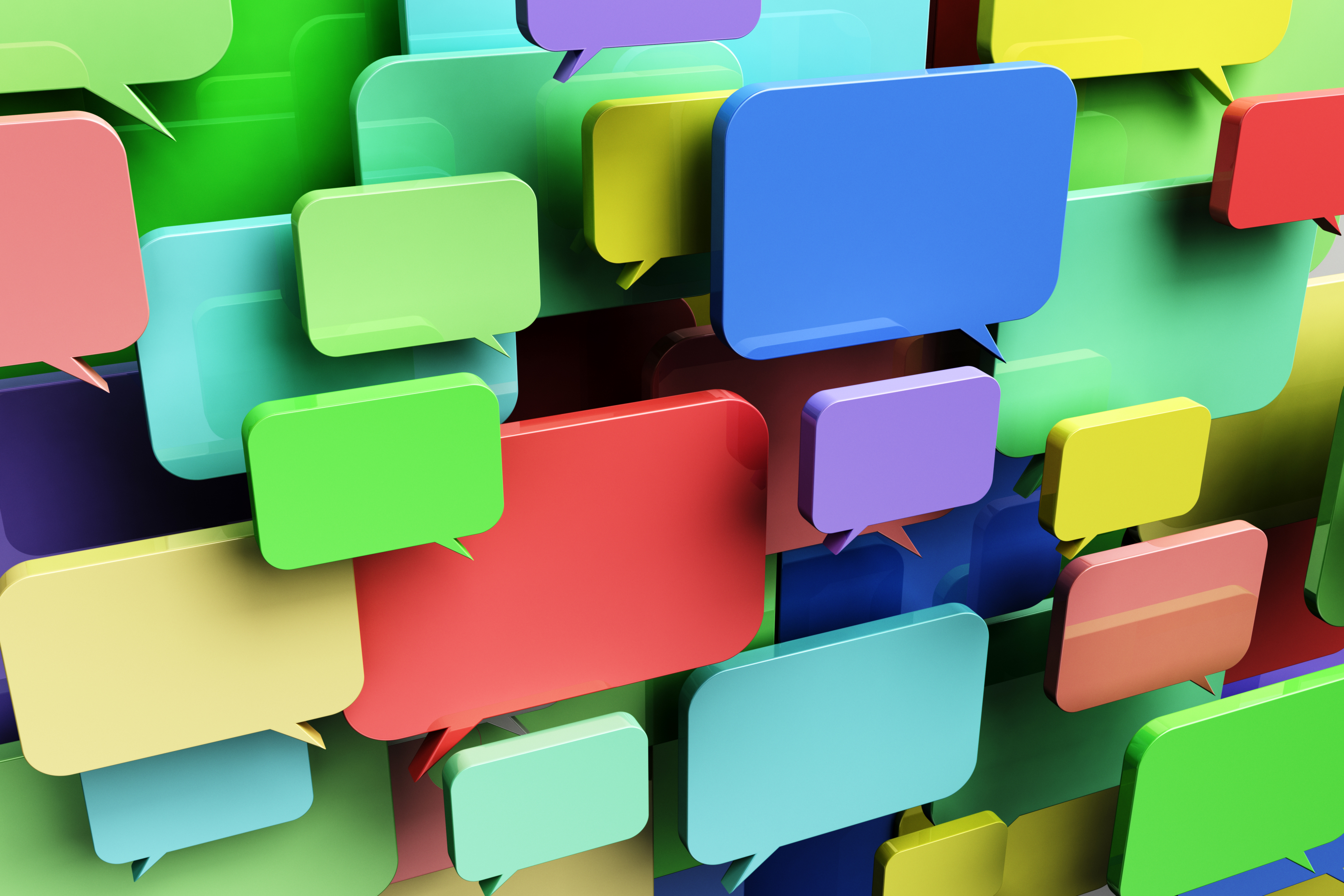 Colorful speech bubbles