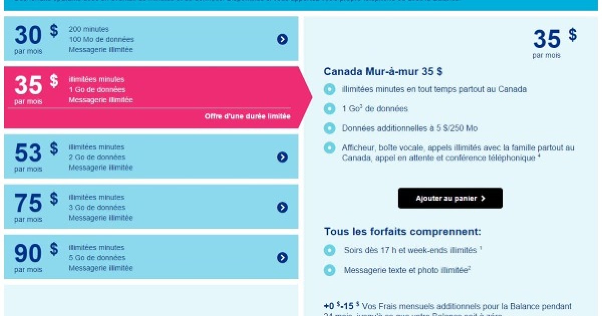 Forfaits Mobiles A 35 Exclusifs Au Quebec Une Bonne Aubaine