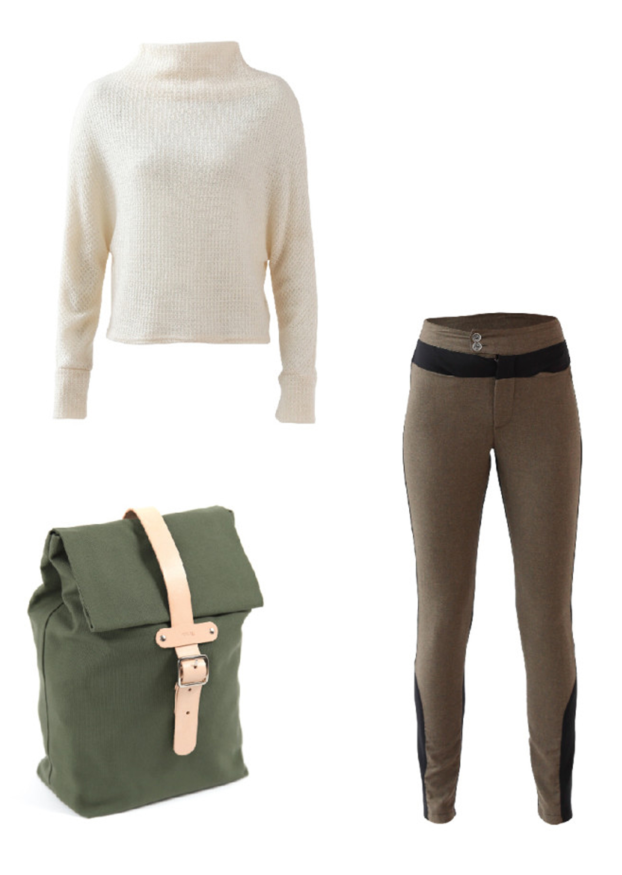 1. Pantalon Matka / Jennifer Glasgow 2. Tricot Zoya / Jennifer Glasgow 3. Sac à lunch / Matu