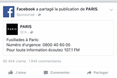 Facebook Sponsored Paris