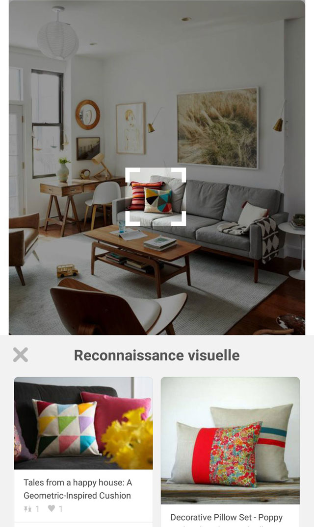 Pinterest outil reconnaissance visuelle