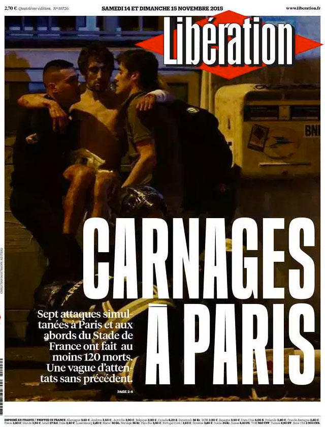 Une journaux paris attaques