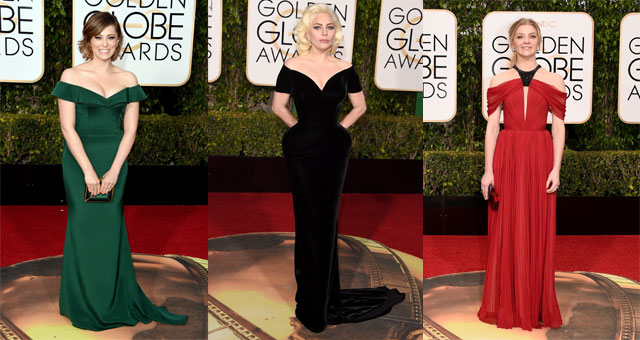 golden globes look épaules