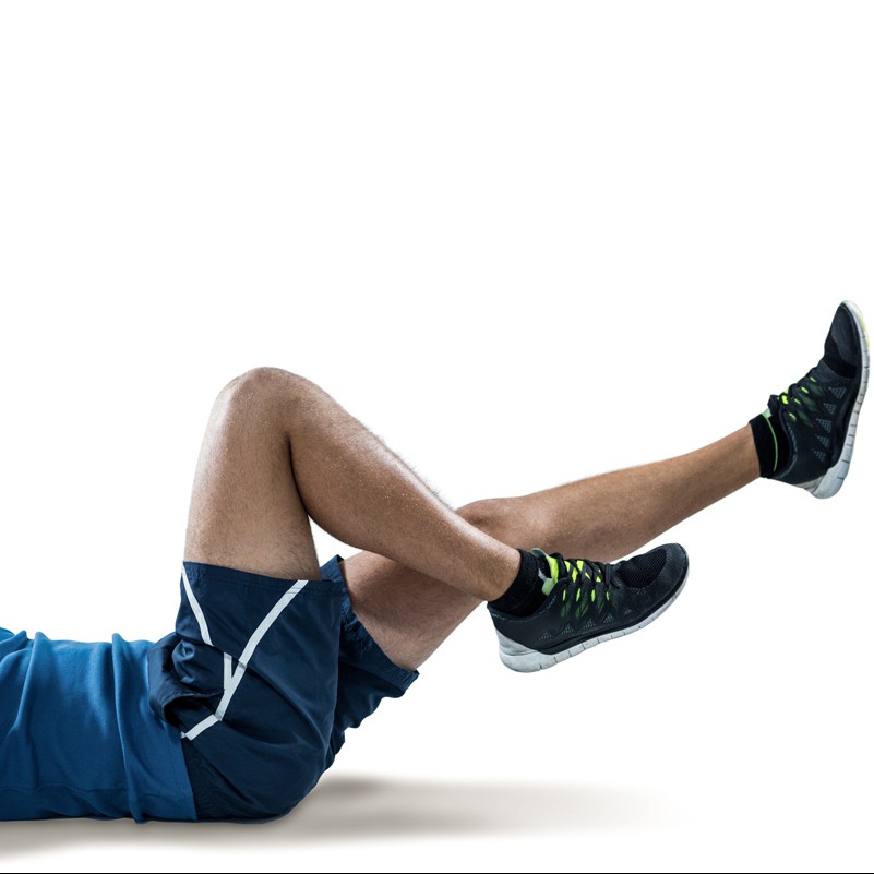 Man doing tummy crunches