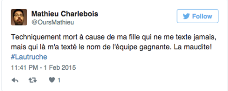Tweet Mathieu Charlebois