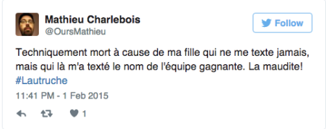 Tweet Mathieu Charlebois