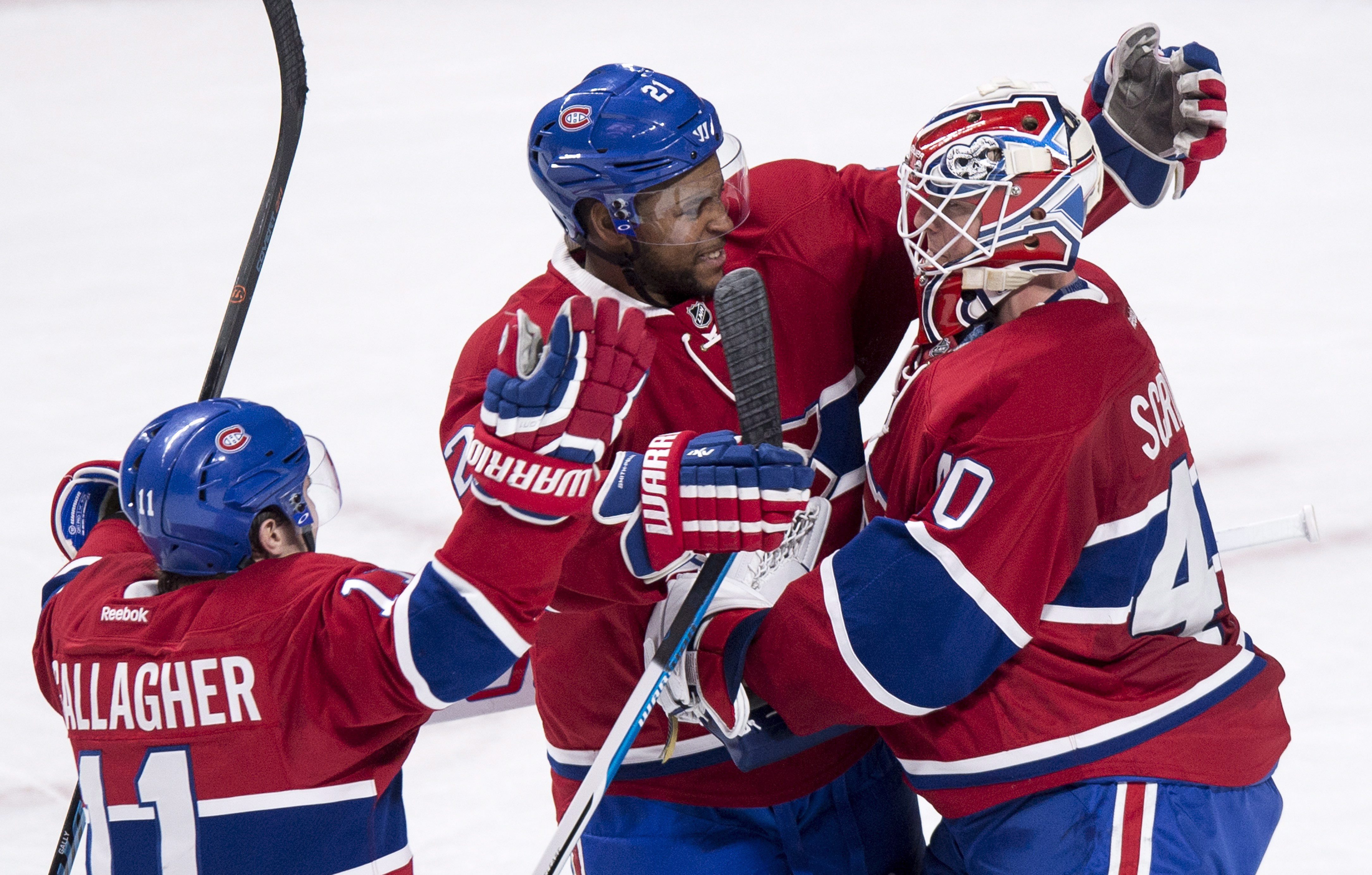 Brendan Gallagher Devante Smith-Pelly Ben Scrivens