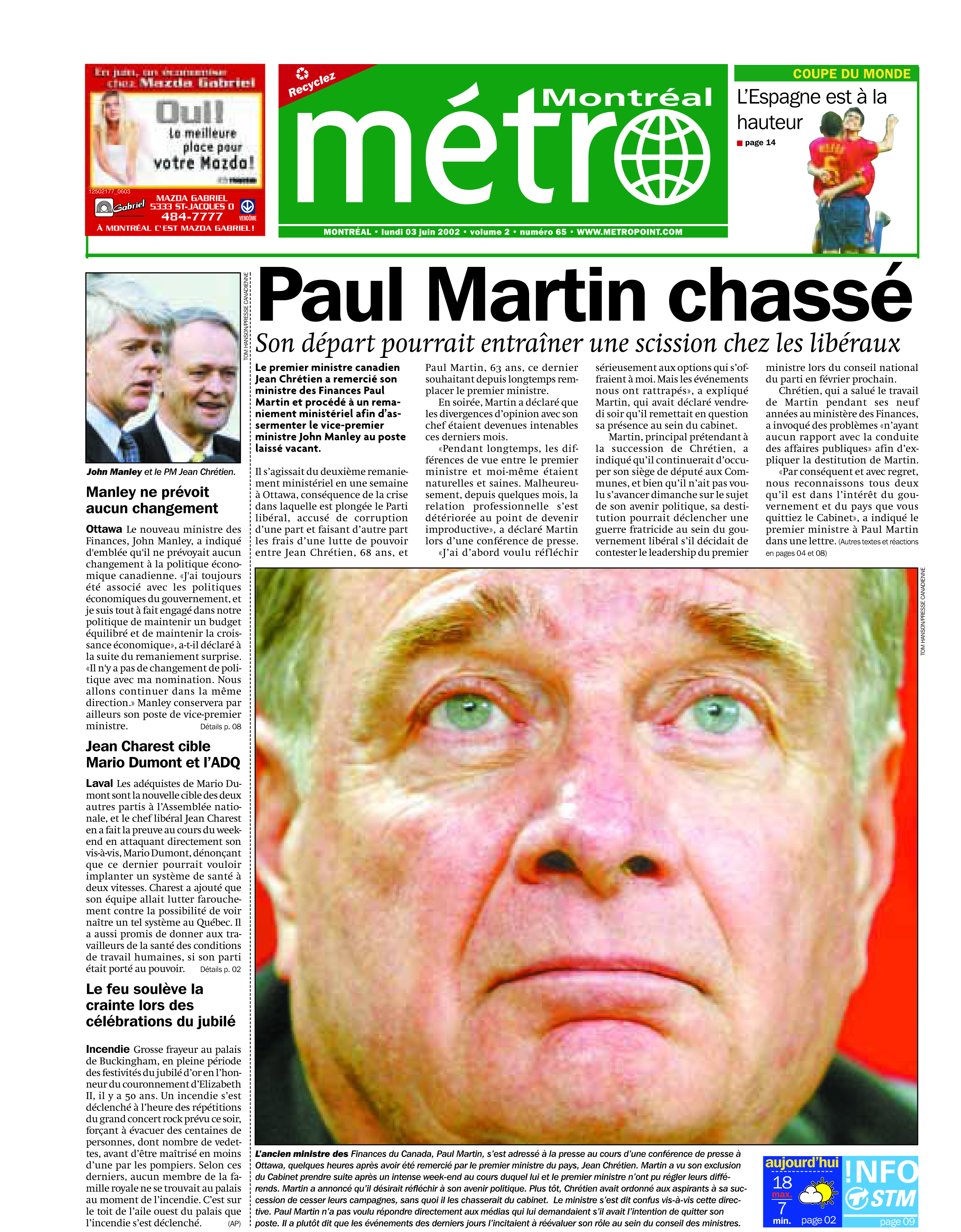 ACTU - Une 2002