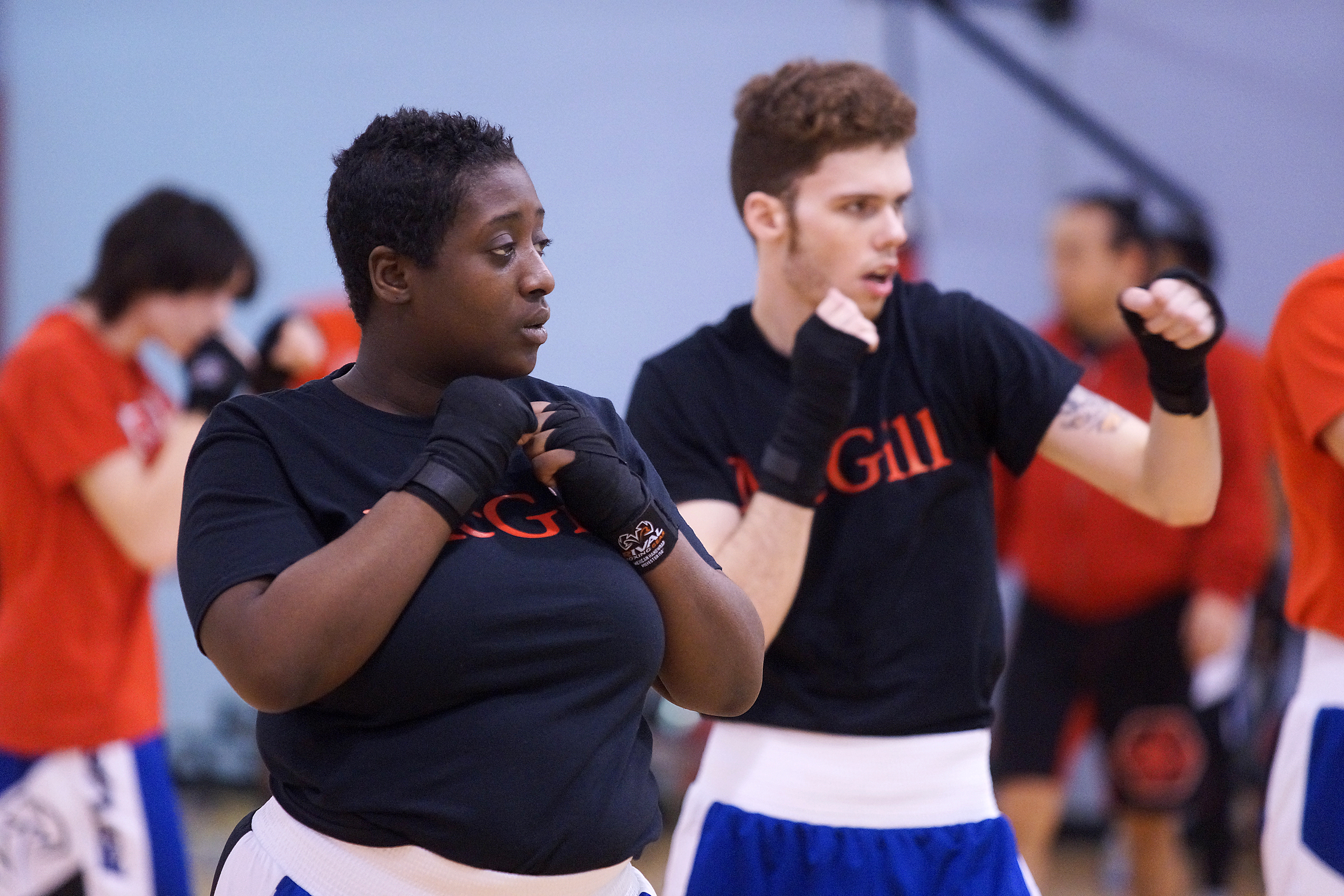Au programme de cette journée: renforcement musculaire et apprentissage des techniques de la boxe.