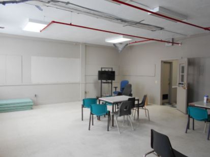 Une salle de classe où étaient hébergées les détenues de fin de semaine, à Laval. Photo: Collaboration spéciale/Ministère de la Sécurité publique