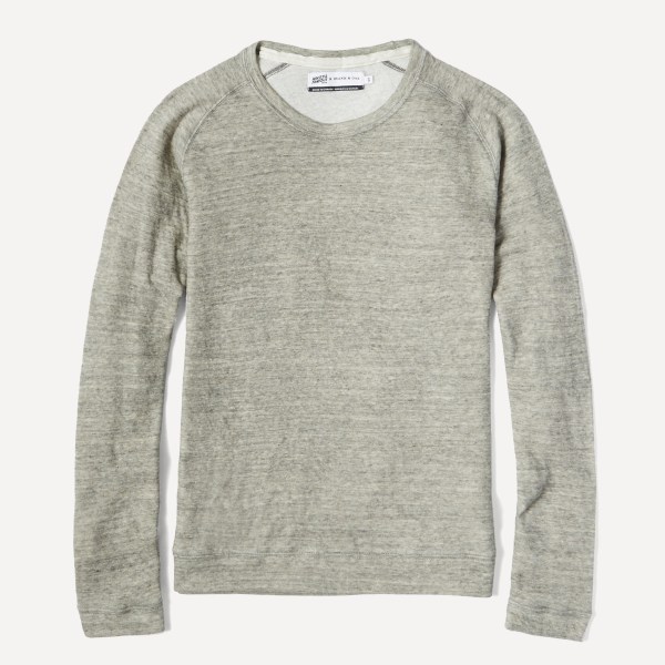 Naked & Famous x Frank & Oak Double-Faced Raglan Long Sleeve in Grey
