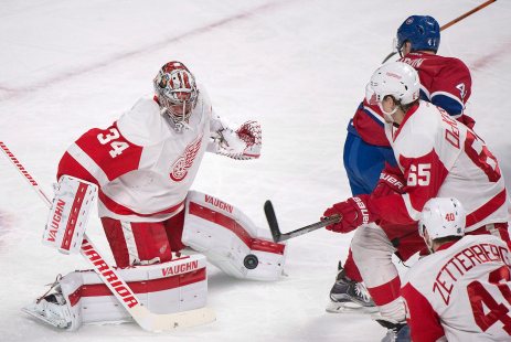 Paul Byron, Petr Mrazek, Danny DeKeyser, Henrik Zetterberg,