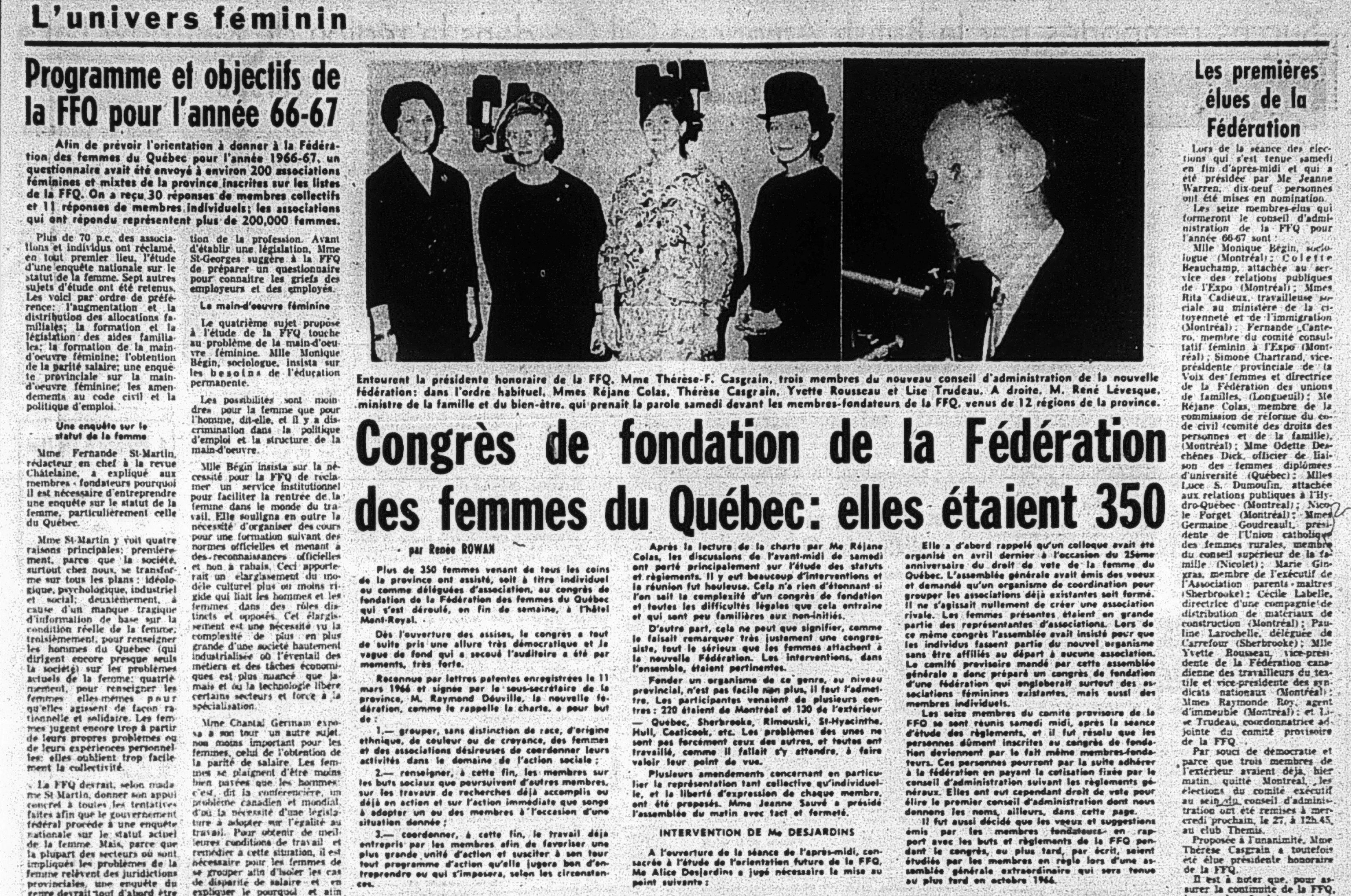 ACTU - Coupure de presse FFQ