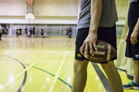 Un joueur de football