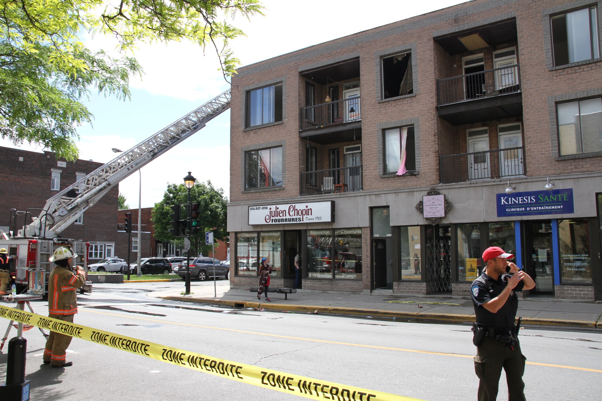 Incendie sur Wellington