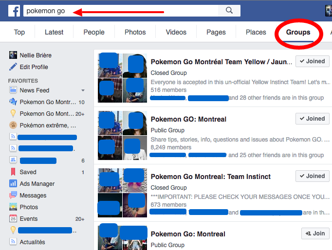 Facebook Pok&eacute;mon go