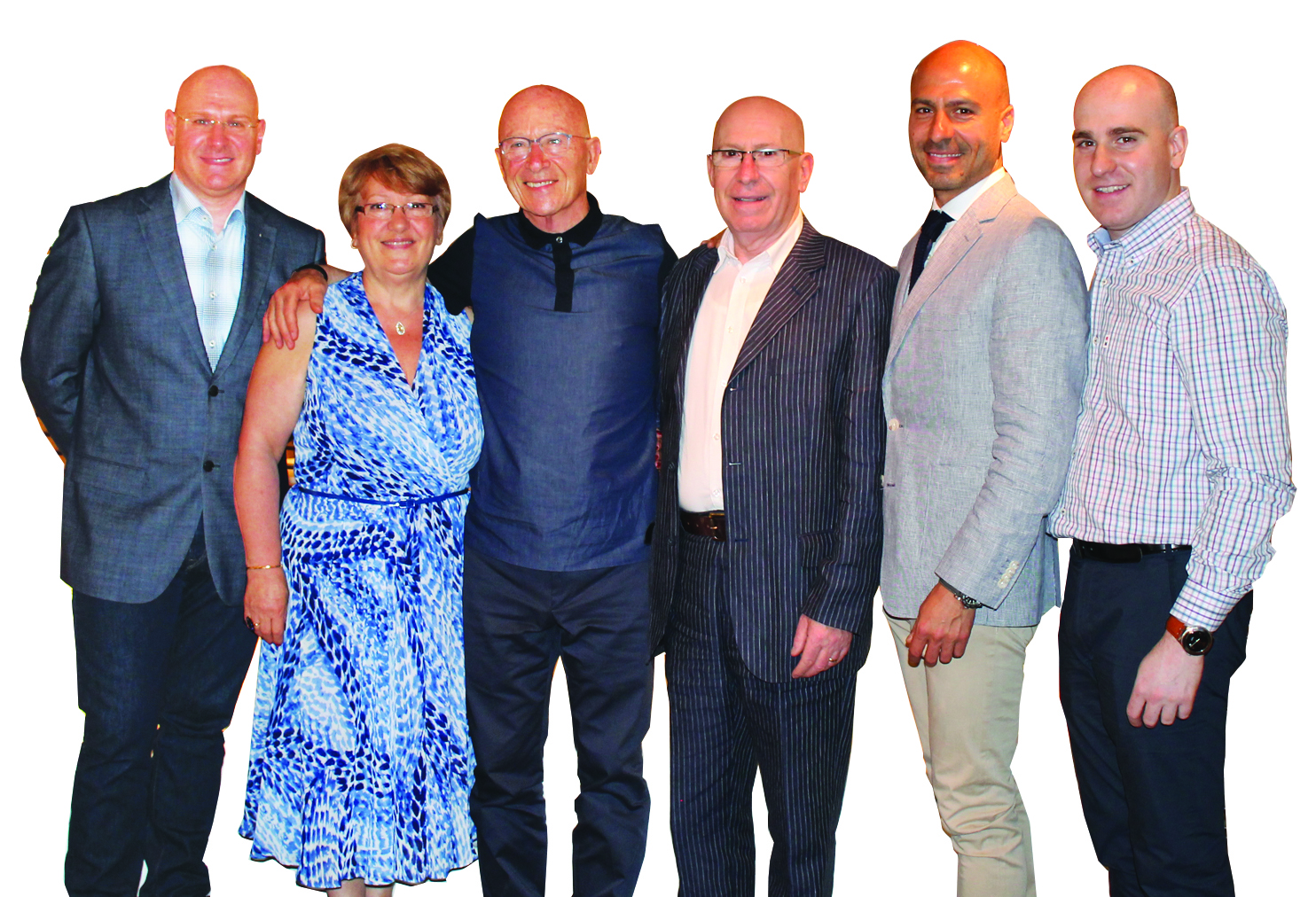 De gauche &agrave; droite. Jack Territo, Francesca Territo, M.Natuzzi, Lillo Territo, Riccardo Territo, David Territo 