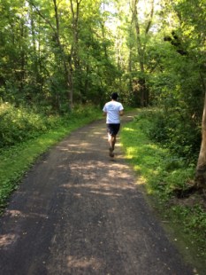 Le parcours a emprunté les agréables sentiers du parc-nature.