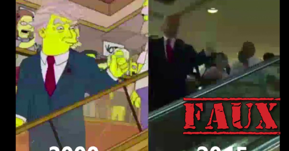 Non, cette vidéo des Simpson n'a pas prédit en 2000 la montée de Donald  Trump