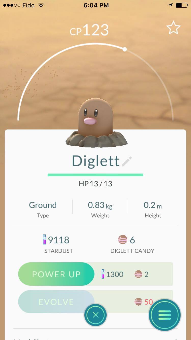 Diglett Pok&eacute;mon Go