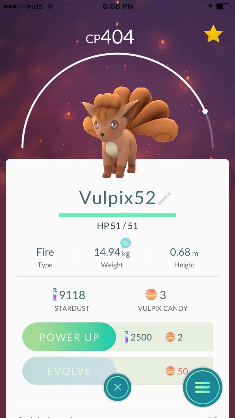 Vulpix Pok&eacute;mon Go