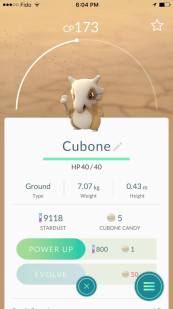 Cubone Pokémon Go