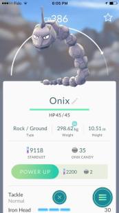Onix Pokémon Go