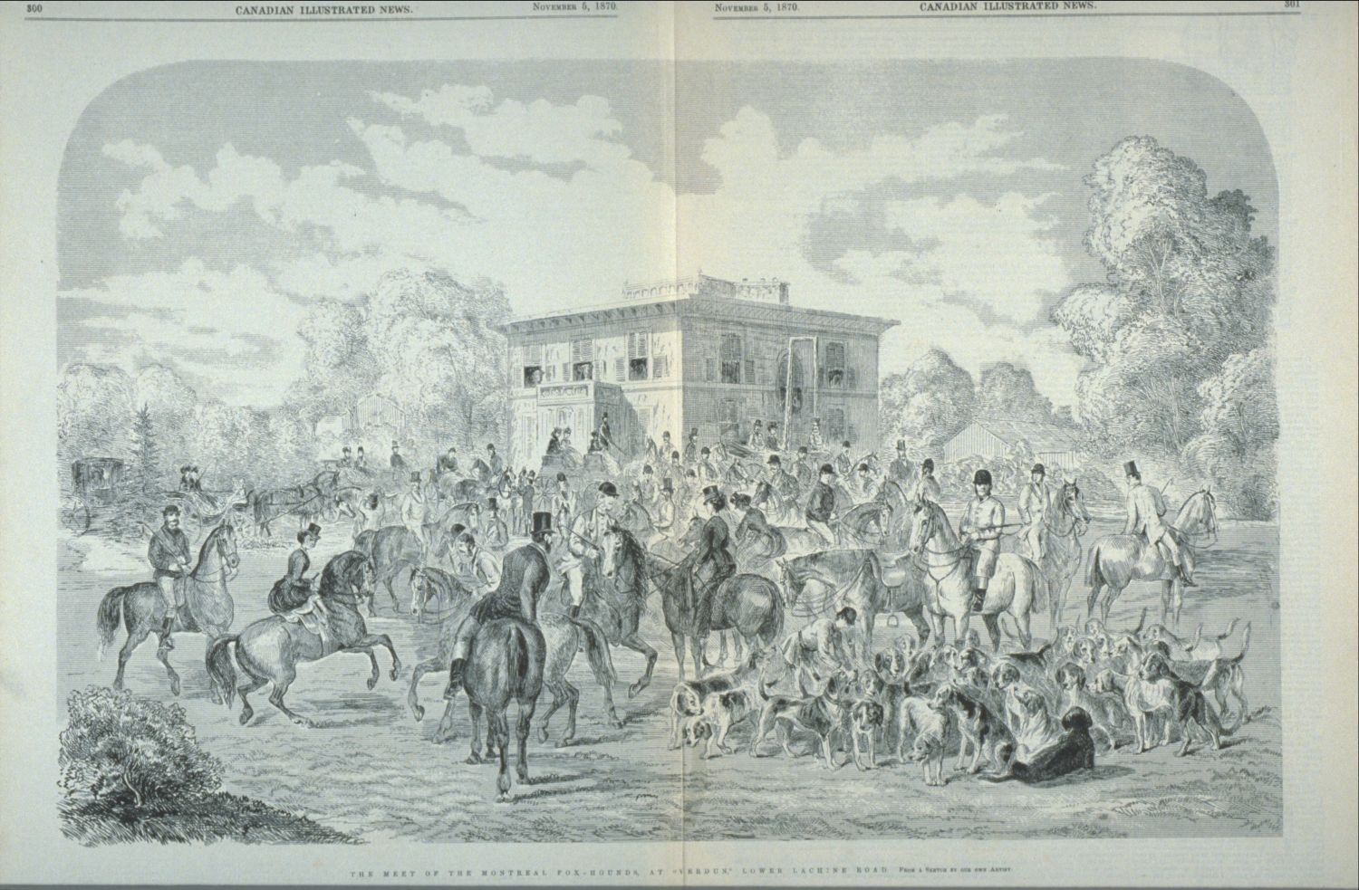 ACTU - Maison Nivard - Chasse à courre CR &copy; BAnQ. Fonds E.Z. Massicotte