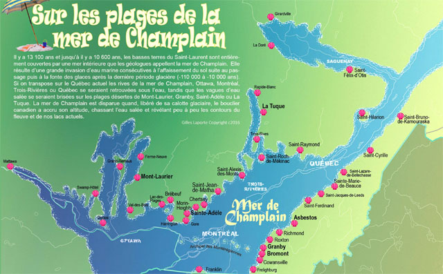plages de la mer de Champlain