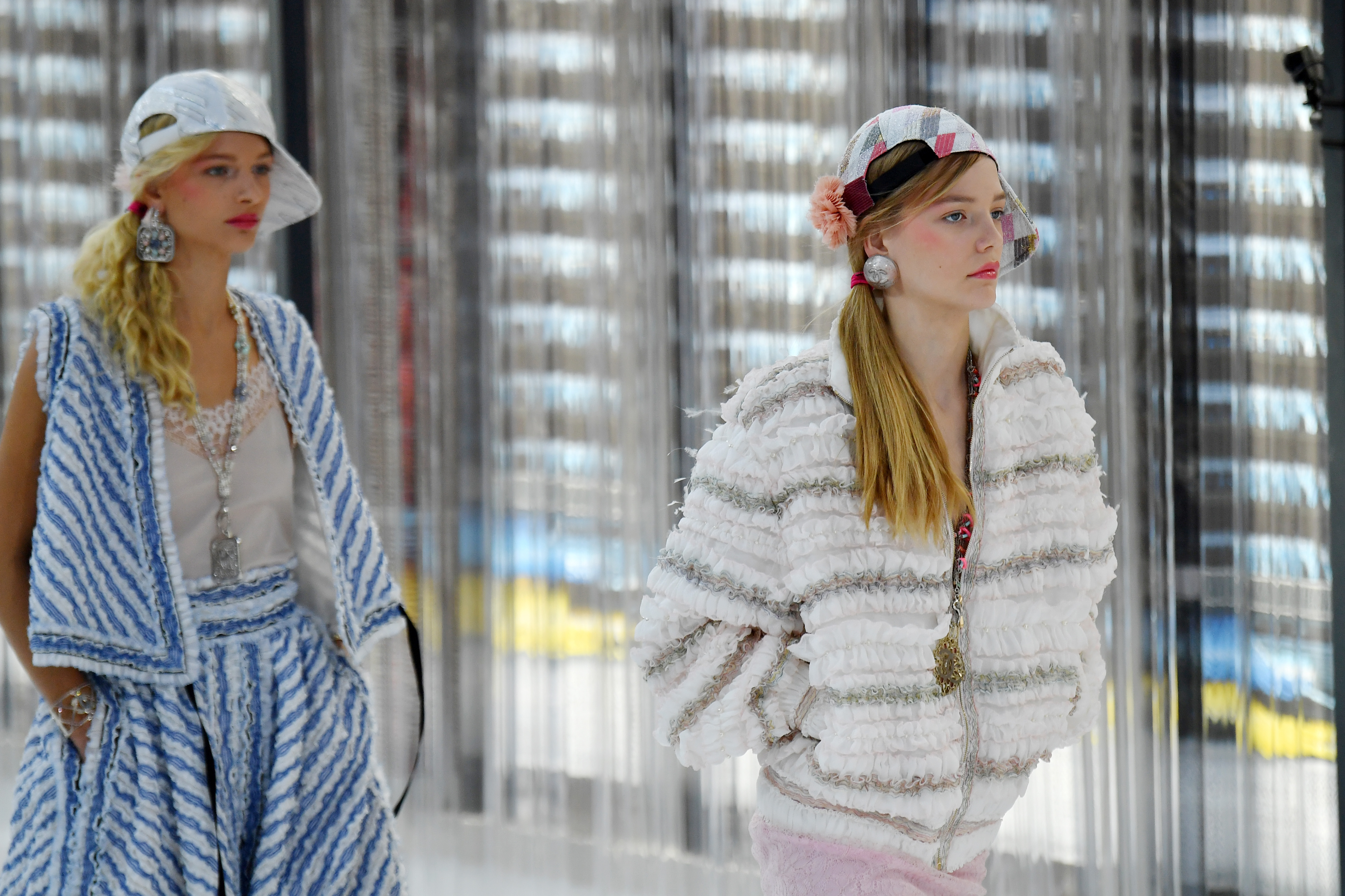 PARIS, FRANCE - OCTOBER 04: Models walk the runway during the Chanel show as part of the Paris Fashion Week Womenswear Spring/Summer 2017 on October 4, 2016 in Paris, France. (Photo by Pascal Le Segretain/Getty Images)