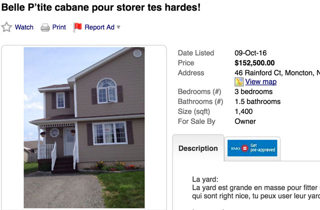 La meilleure annonce de maison à vendre? – Journal Métro